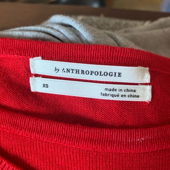 Cherry Red Ribbed Cold Shoulder Sweater - Picture 6 of 8